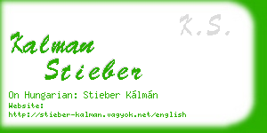 kalman stieber business card