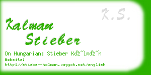 kalman stieber business card